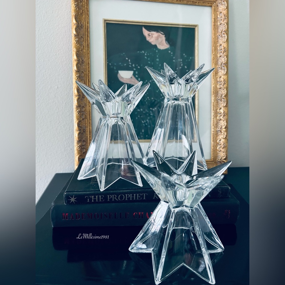 3 Set of Nachtmann Fine Crystal Galaxy Candleholders and Vases | Germany |